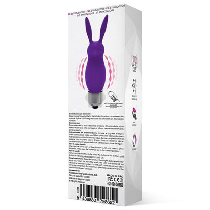 Hopye Rabbit Vibrating Bullet Silicone Purple