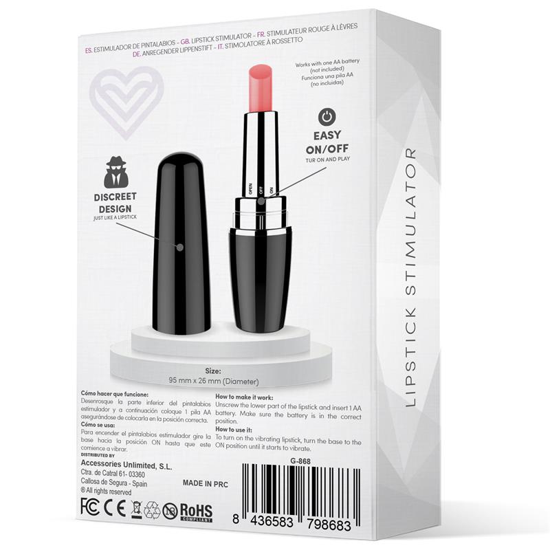 Viblips Lipstick Stimulator Black