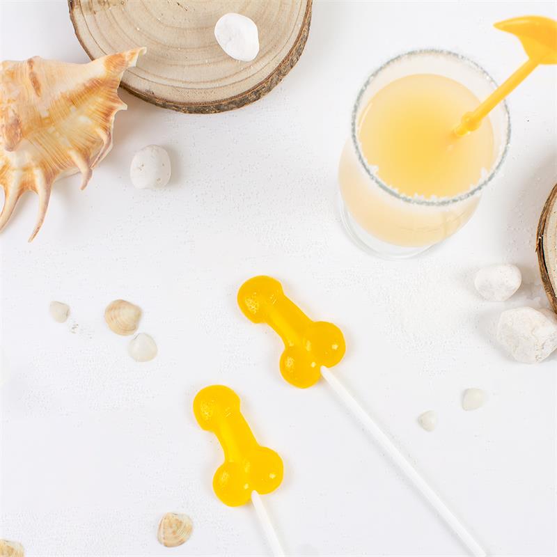 Penis Shaped Lollipop Pina Colada Flavor with Alcohol