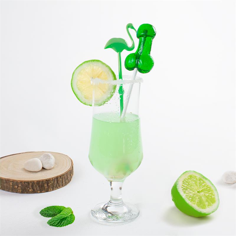 Penis Shaped Lollipop Mojito Flavor with Alcohol