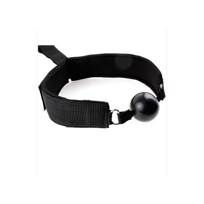 Gag Ball with Hand Cuff Black