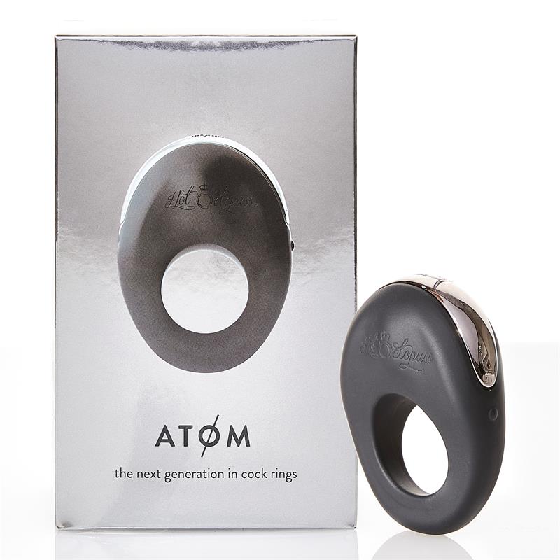 Vibrating Penis Ring Atom Black