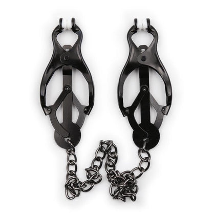 Japanese Nipple Clamps with Chain Black