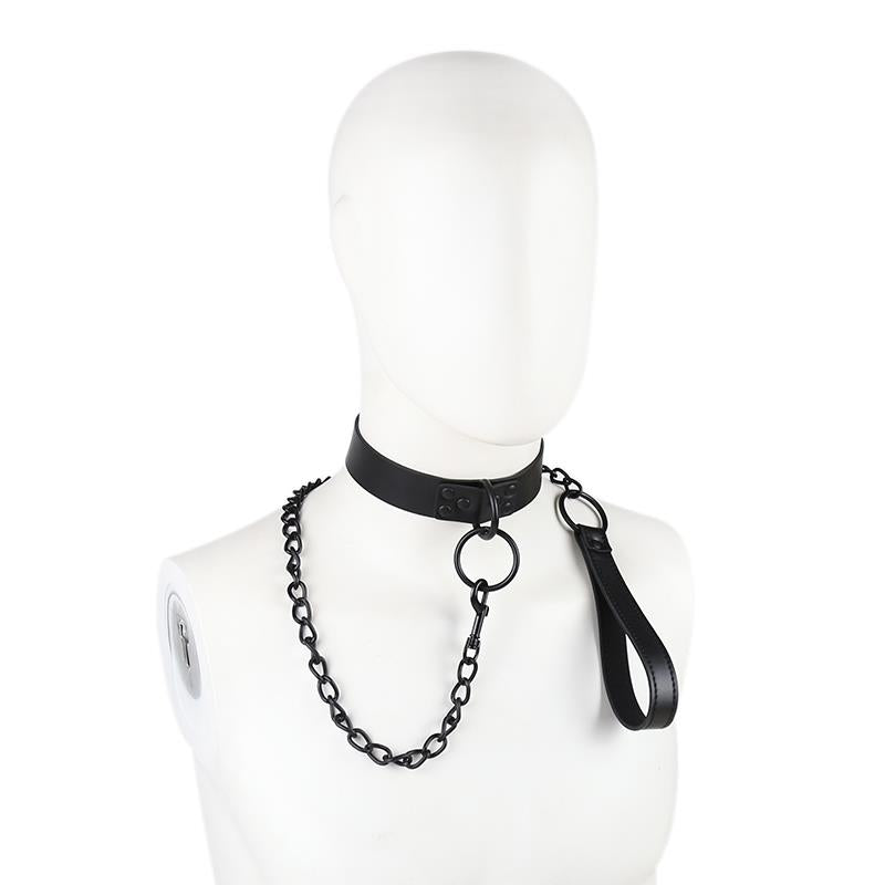 Collar with Leash Black