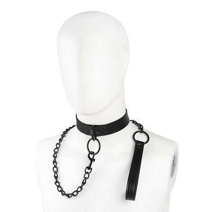 Collar with Leash Black