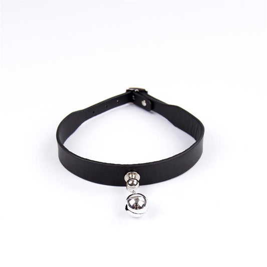 Collar with Bell Adjustable 43 cm Black