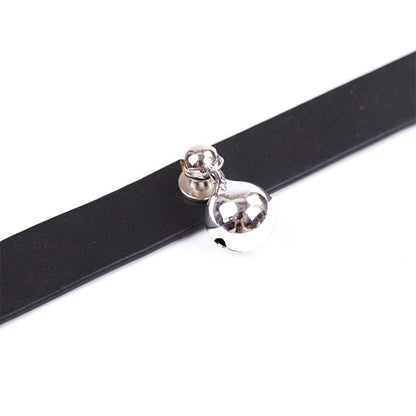 Collar with Bell Adjustable 43 cm Black