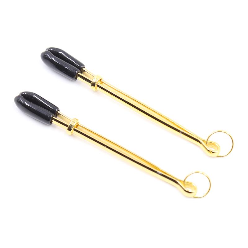 Nipple Clamps Metal Black Gold