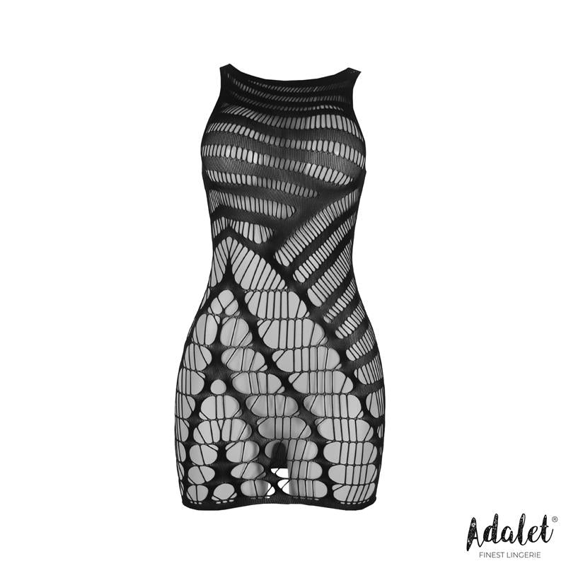 Ilona Fishnet Bodystocking with Vertical Patron