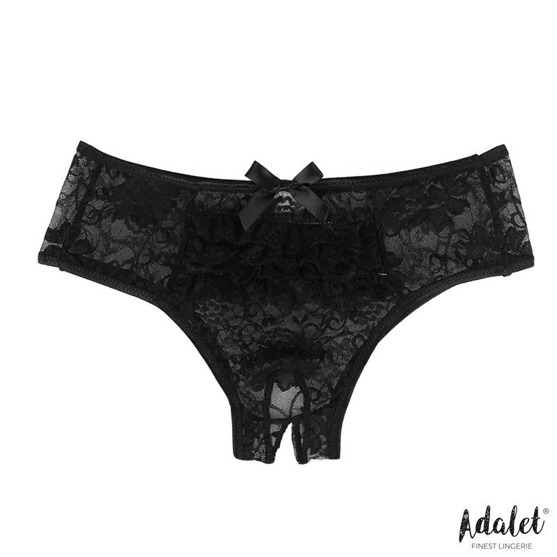 Camila Open crotch Panties with Floral Lace