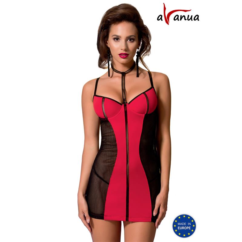 COLINE Chemise Red Black