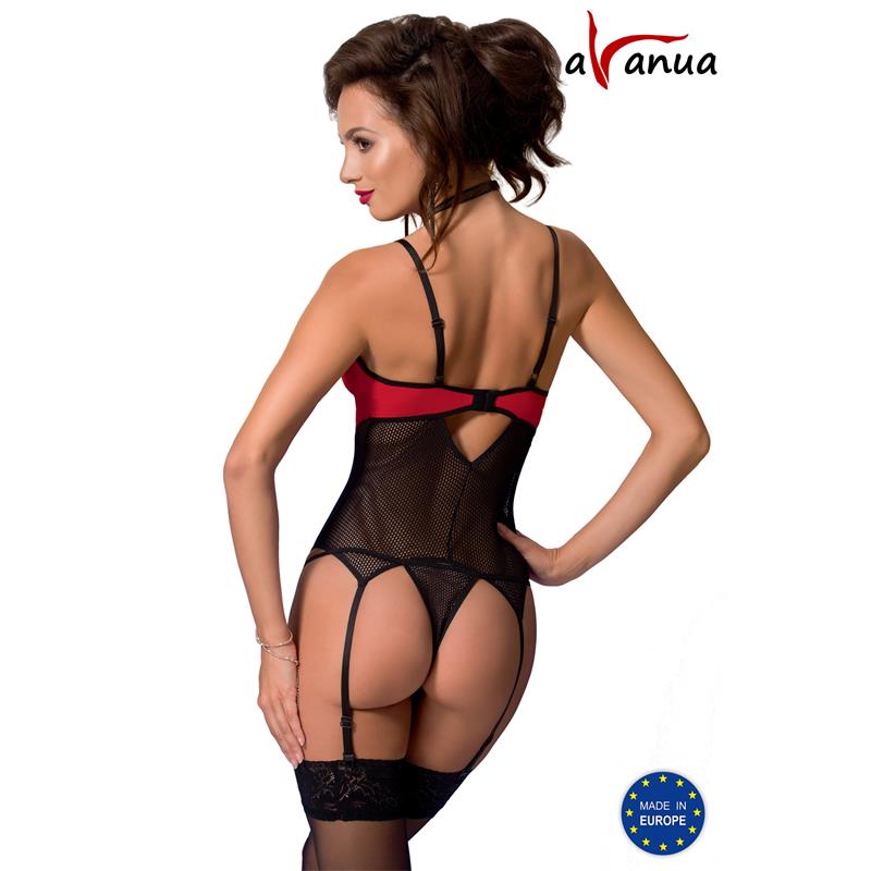 COLINE Corset Red Negro