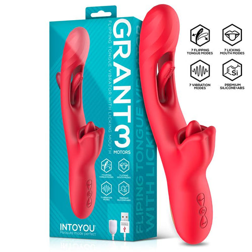 Grant Flipping Tongue with 360¬¨¬®‚Äö√†¬¥ Licking Mouth Vibrator