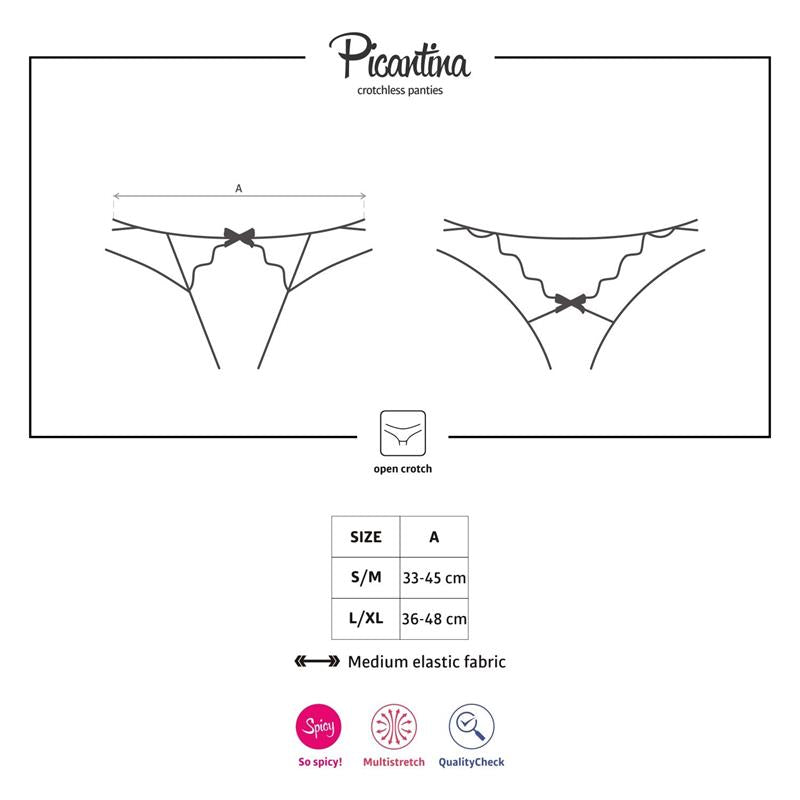 Picantina Crotchles Thong Black