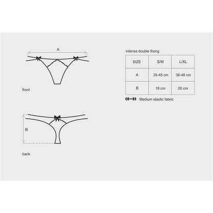 Intensa Double Thong Black