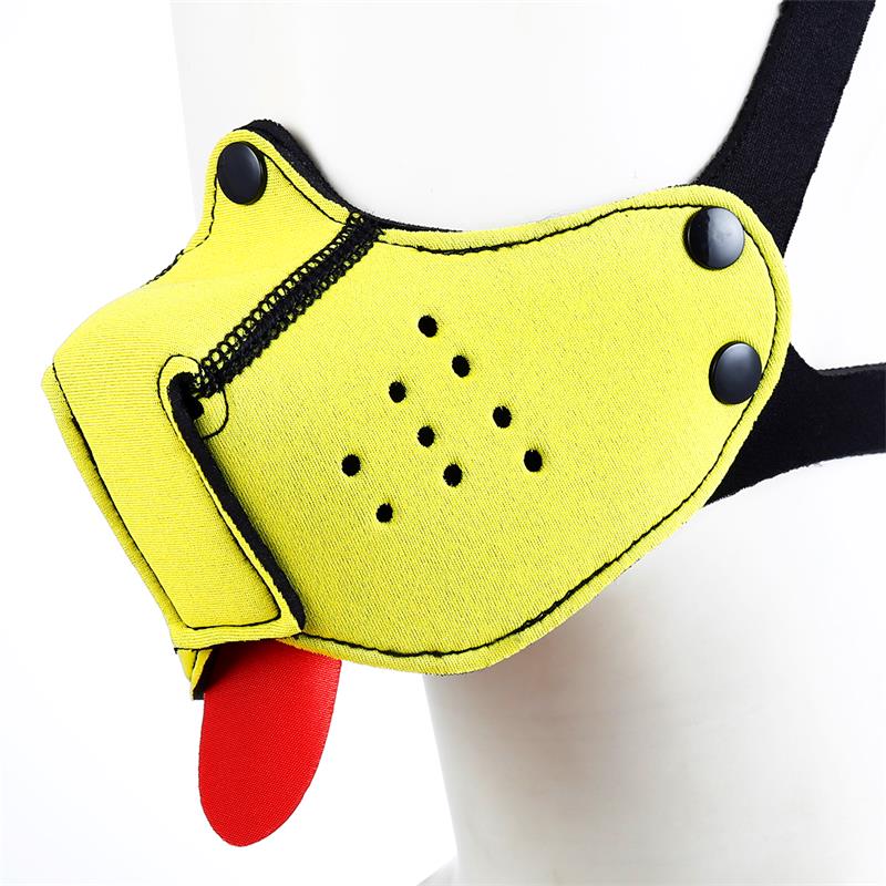 Neoprene Puppy Face Mask Yellow