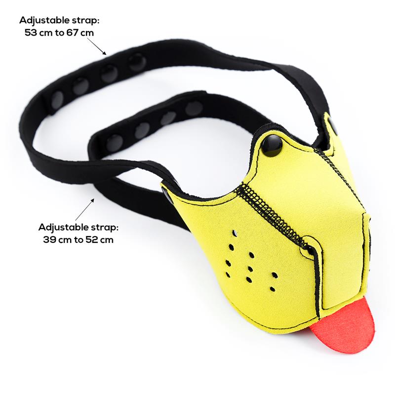 Neoprene Puppy Face Mask Yellow