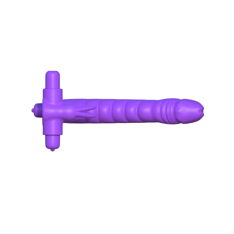 Fantasy C Ringz Silicone Double Penetrator Rabbit Purple