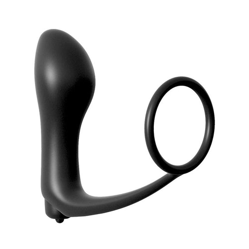 Ass Gasm Cockring Vibrating Plug Colour Black