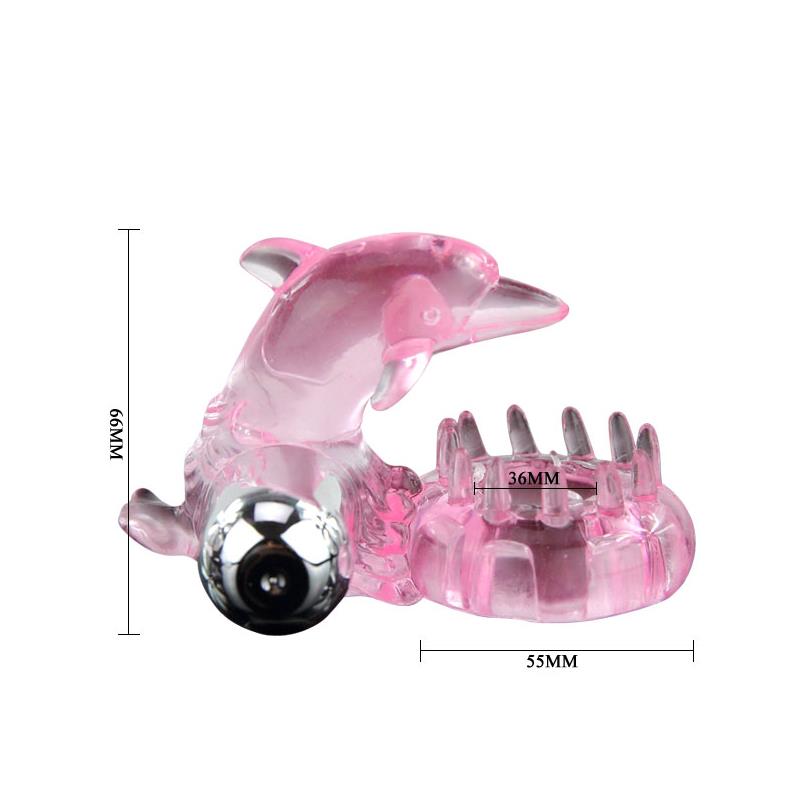 Vibrating Cock Ring Love Dolphig Ring Pink