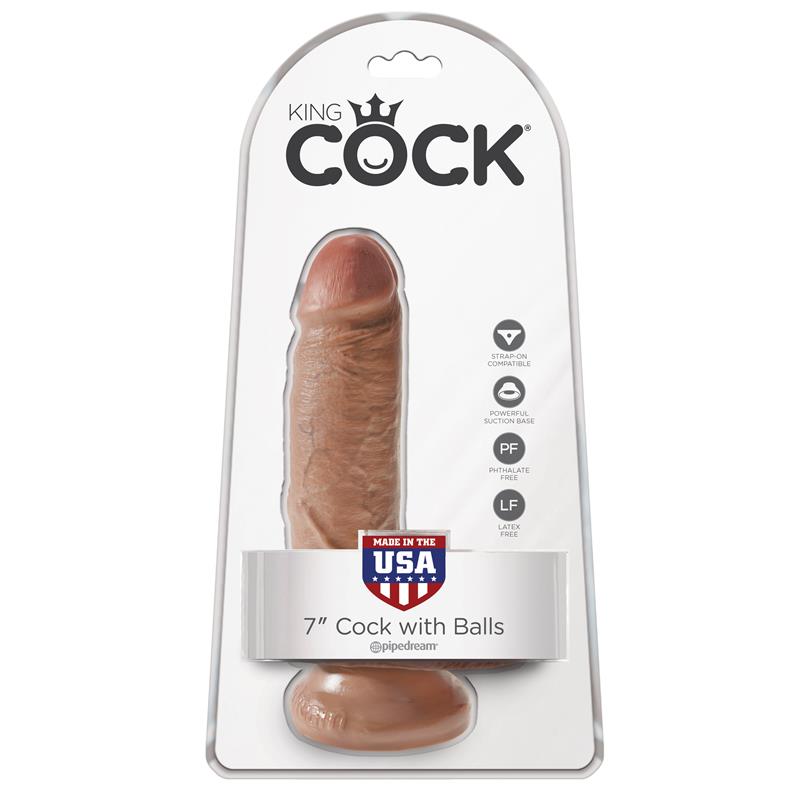 King Cock Cock with Balls 7 Tan