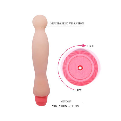 Vibrating Dildo Flesh 22 cm