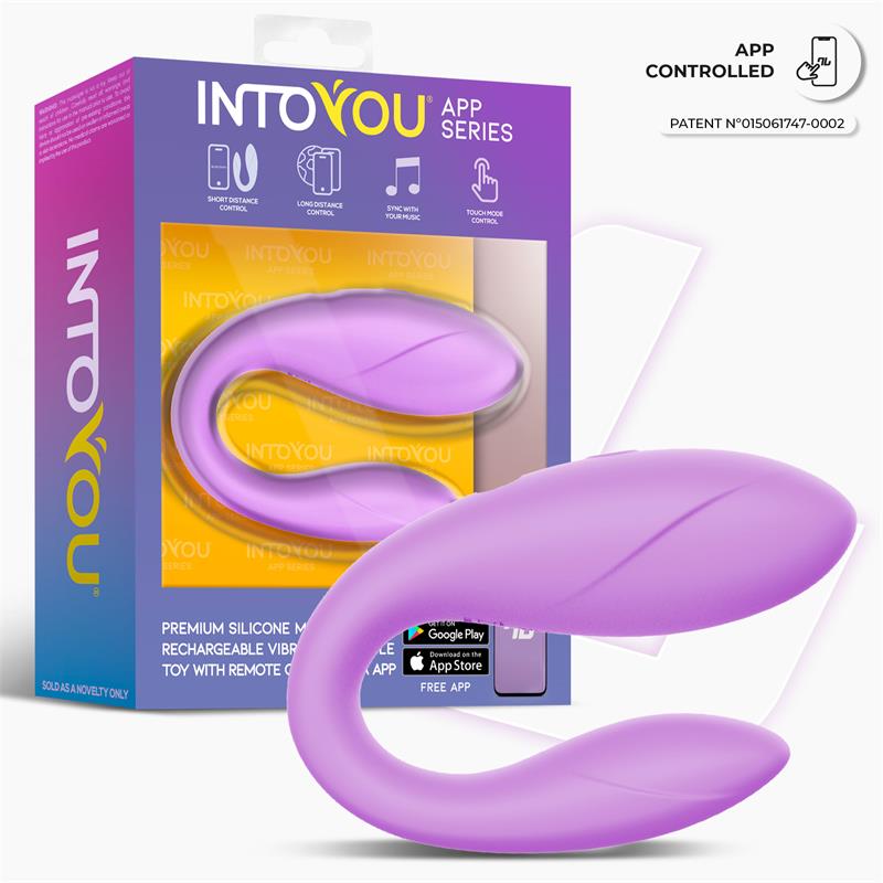 Couple Toy with App Flexible Silicone Lavender