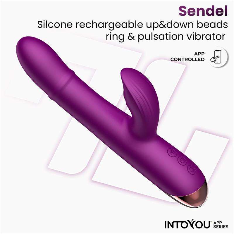 Sendel Vibe with Up and Down Internal Beads Ring and Pulsation with App