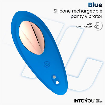 Silicone Panty Vibrator with App Blue