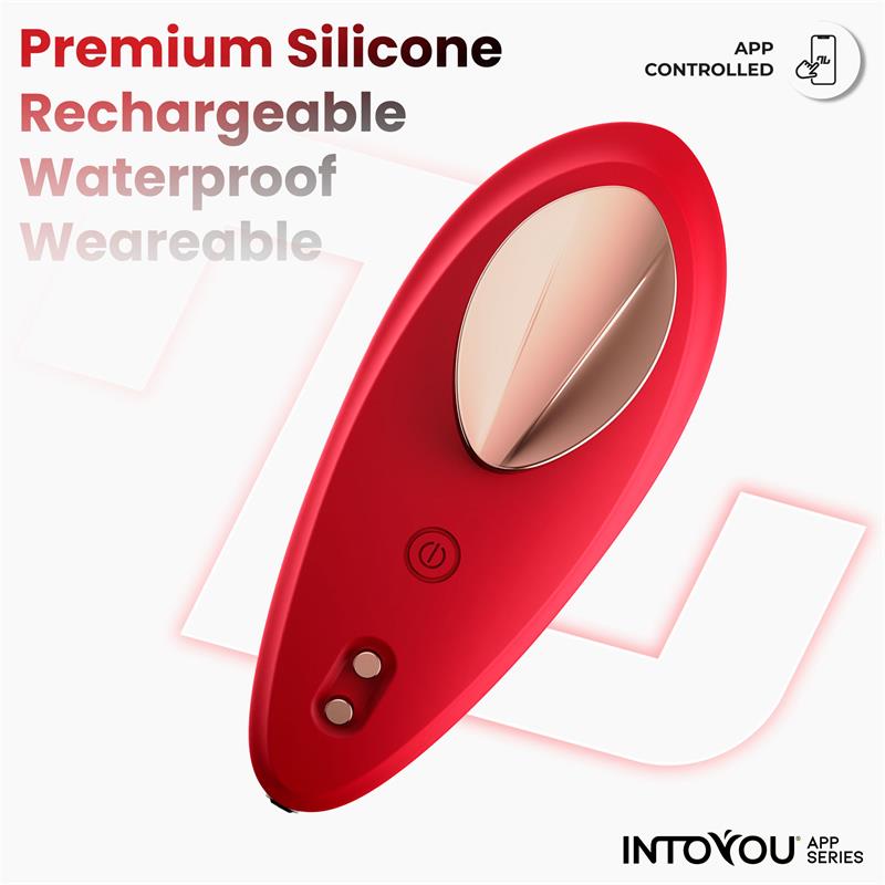 Silicone Panty Vibrator with App Layer Red