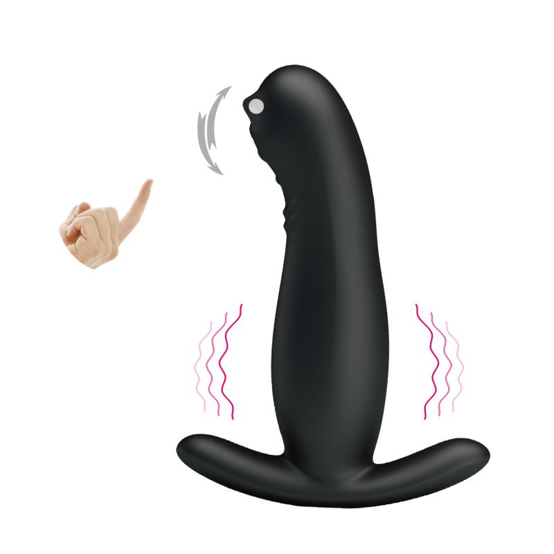 Prostate Massager with Ticling Beads and Vibration