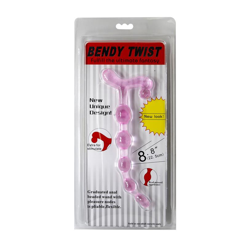 Bendy Twist Anal Beads Pink