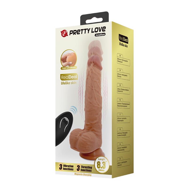 Jonathan Dildo with Vibration and Thrusting with Remote Control