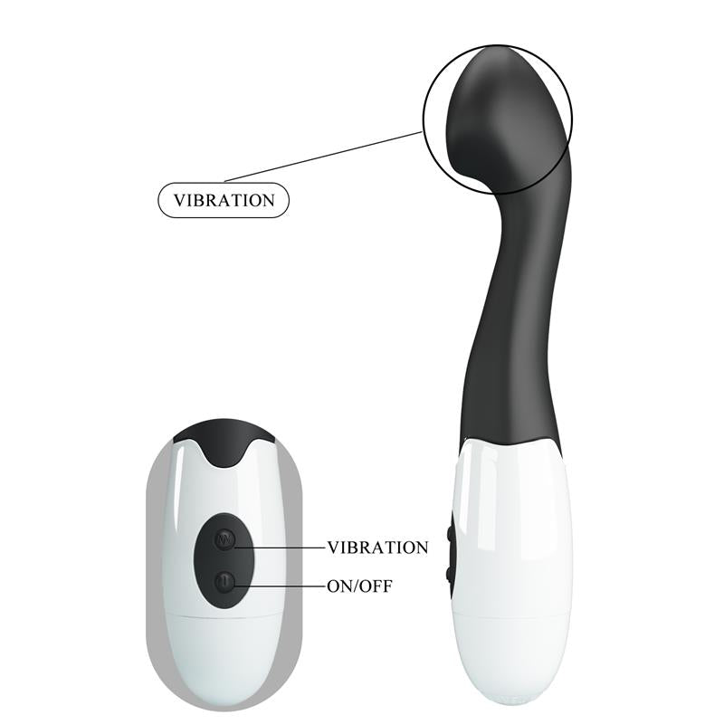 Vibrator Charles 30 functions Black