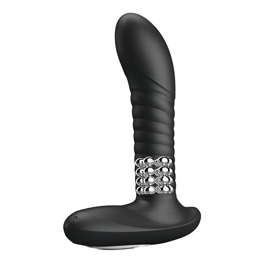 Anal Masager with Rolling Beads Black