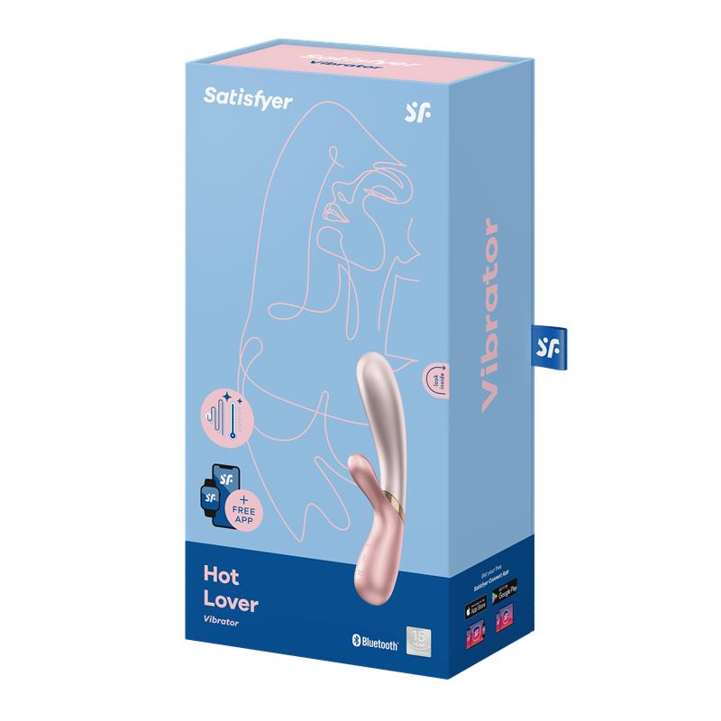 Hot Lover Heat Effect Vibrator with APP Duo Pink