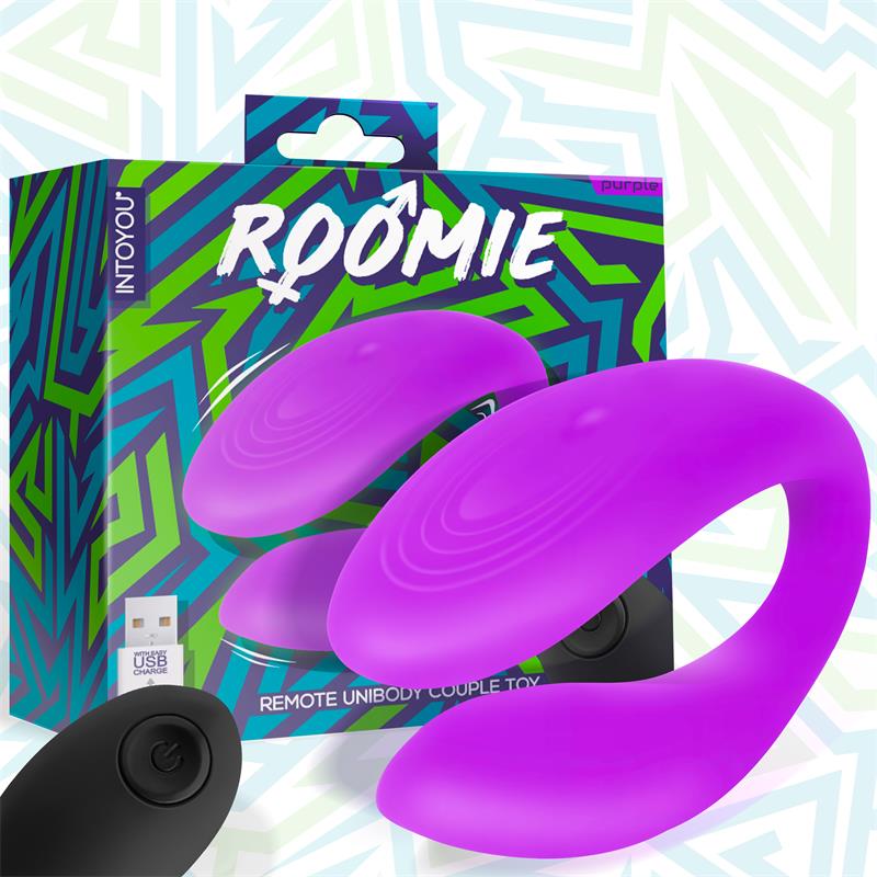 Roomie Couples Vibrator Unibody Liquid Silicone Remote Control USB