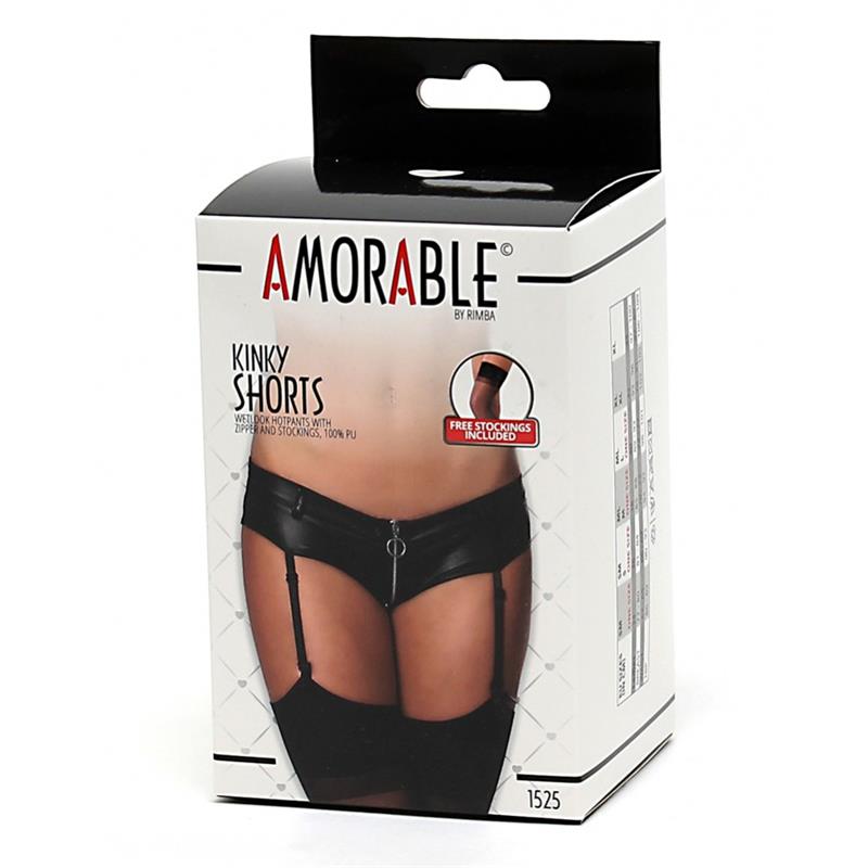 Pants with Garter Belt and Zipper