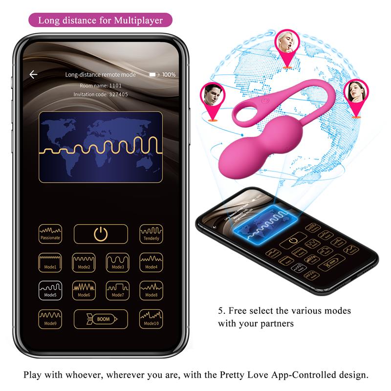 Elvira Vibrating Kegel Balls with APP