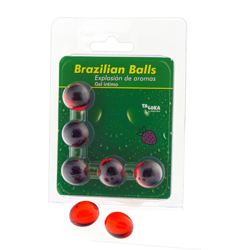 Set 5 Brazilian Balls Strawberry Flavor