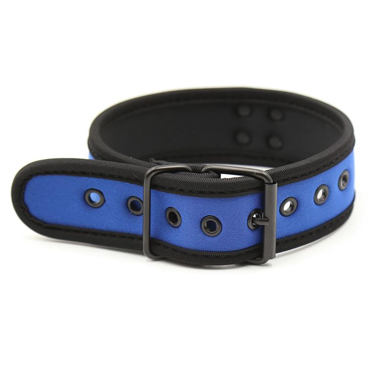 Neoprene Puppy Collar Adjustable Blue