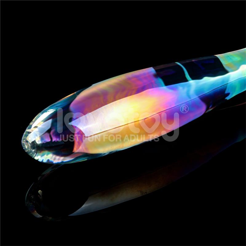 Glow in the Dark Glass Dildo Twilight Gleam Double Delight