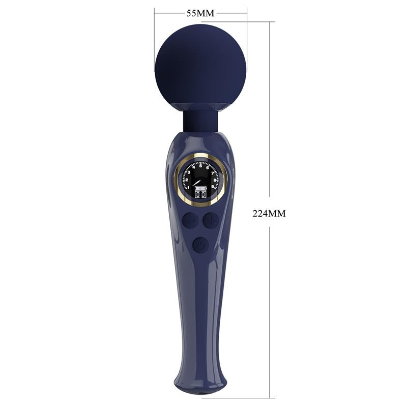 Skyler Massager Wand with Digital Screen Blue