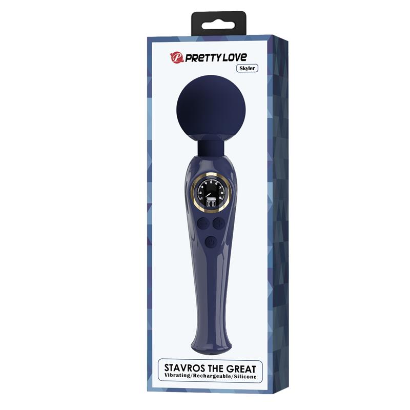 Skyler Massager Wand with Digital Screen Blue