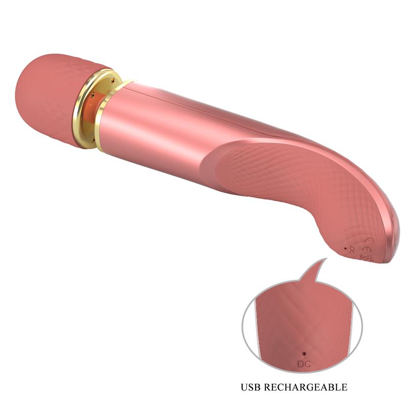 Vibrating Wand USB Silicone Pink