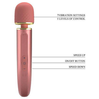 Vibrating Wand USB Silicone Pink