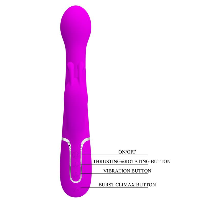 Vibe with Thrusting and Rotating Beads Dejon Pink