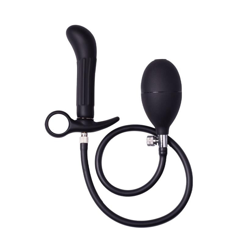 Inflatable Anal Plug with Pump Black