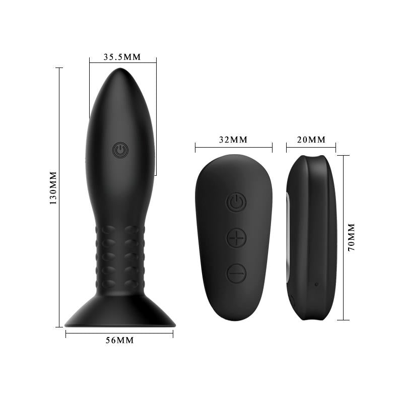 Mr Play butt Plug with Vibration and Rotation Remote Control