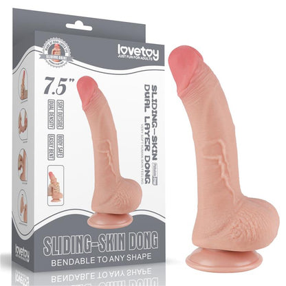 Sliding Skin Dual Layer Dildo 75